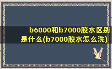 b6000和b7000胶水区别是什么(b7000胶水怎么洗)