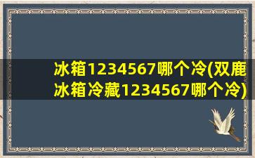 冰箱1234567哪个冷(双鹿冰箱冷藏1234567哪个冷)