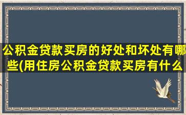 公积金贷款买房的好处和坏处有哪些(用住房公积金贷款买房有什么好处)