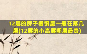 12层的房子槽钢层一般在第几层(12层的小高层哪层最贵)