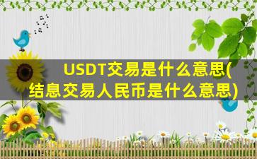 USDT交易是什么意思(结息交易人民币是什么意思)