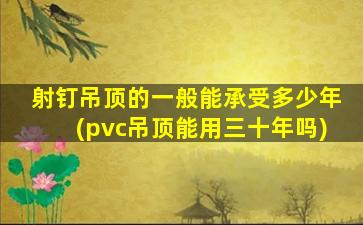 射钉吊顶的一般能承受多少年(pvc吊顶能用三十年吗)
