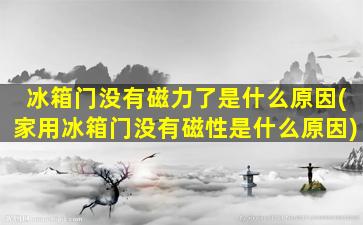 冰箱门没有磁力了是什么原因(家用冰箱门没有磁性是什么原因)