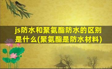 js防水和聚氨酯防水的区别是什么(聚氨酯是防水材料)