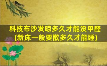 科技布沙发晾多久才能没甲醛(新床一般要散多久才能睡)