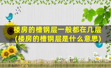 楼房的槽钢层一般都在几层(楼房的槽钢层是什么意思)