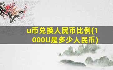 u币兑换人民币比例(1000U是多少人民币)