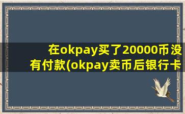 在okpay买了20000币没有付款(okpay卖币后银行卡冻结)