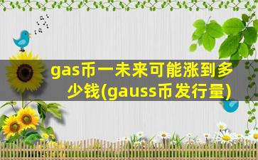 gas币一未来可能涨到多少钱(gauss币发行量)