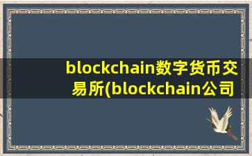 blockchain数字货币交易所(blockchain公司)