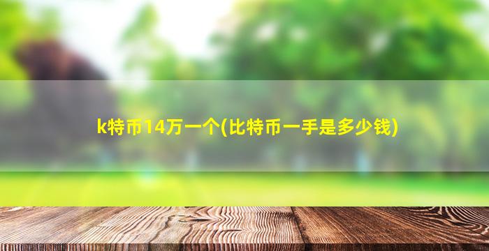 k特币14万一个(比特币一手是多少钱)