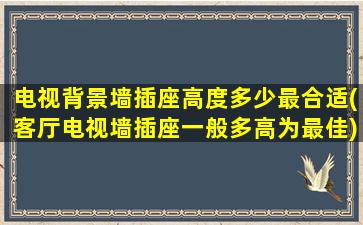 电视背景墙插座高度多少最合适(客厅电视墙插座一般多高为最佳)