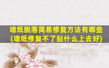 墙纸脱落简易修复方法有哪些(墙纸修复不了贴什么上去好)