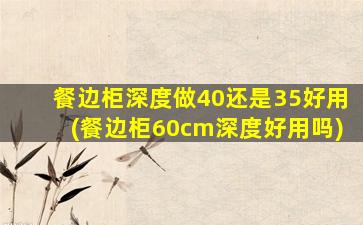 餐边柜深度做40还是35好用(餐边柜60cm深度好用吗)