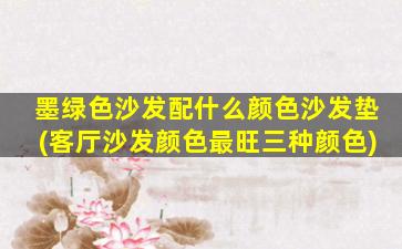 墨绿色沙发配什么颜色沙发垫(客厅沙发颜色最旺三种颜色)
