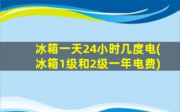 冰箱一天24小时几度电(冰箱1级和2级一年电费)