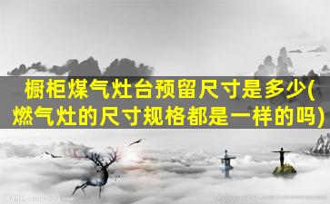 橱柜煤气灶台预留尺寸是多少(燃气灶的尺寸规格都是一样的吗)