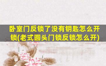 卧室门反锁了没有钥匙怎么开锁(老式圆头门锁反锁怎么开)