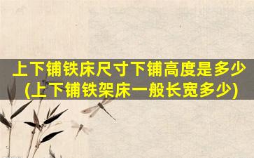 上下铺铁床尺寸下铺高度是多少(上下铺铁架床一般长宽多少)