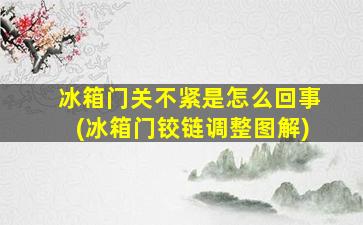 冰箱门关不紧是怎么回事(冰箱门铰链调整图解)