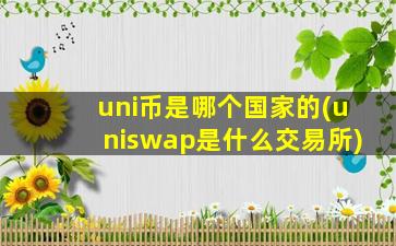uni币是哪个国家的(uniswap是什么交易所)