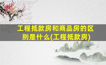 工程抵款房和商品房的区别是什么(工程抵款房)