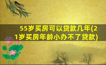 55岁买房可以贷款几年(21岁买房年龄小办不了贷款)