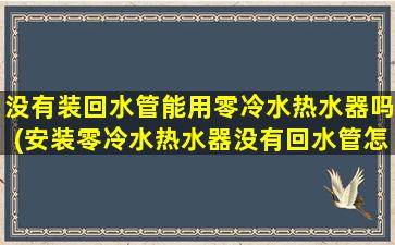 没有装回水管能用零冷水热水器吗(安装零冷水热水器没有回水管怎么办)