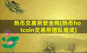 热币交易所安全吗(热币hotcoin交易所团队组成)
