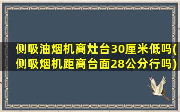 侧吸油烟机离灶台30厘米低吗(侧吸烟机距离台面28公分行吗)