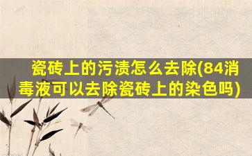 瓷砖上的污渍怎么去除(84消毒液可以去除瓷砖上的染色吗)