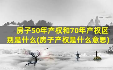房子50年产权和70年产权区别是什么(房子产权是什么意思)