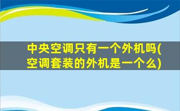中央空调只有一个外机吗(空调套装的外机是一个么)