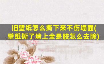 旧壁纸怎么撕下来不伤墙面(壁纸撕了墙上全是胶怎么去除)