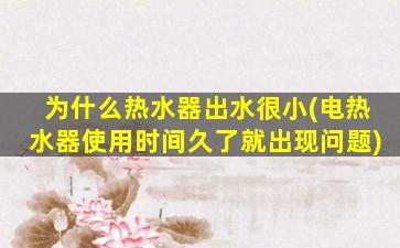 为什么热水器出水很小(电热水器使用时间久了就出现问题)