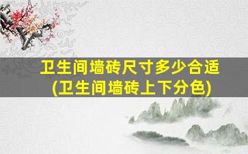 卫生间墙砖尺寸多少合适(卫生间墙砖上下分色)