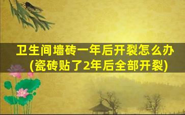 卫生间墙砖一年后开裂怎么办(瓷砖贴了2年后全部开裂)