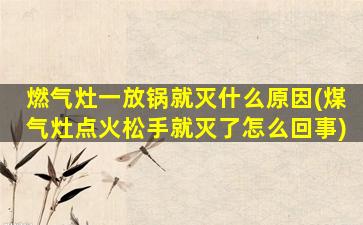 燃气灶一放锅就灭什么原因(煤气灶点火松手就灭了怎么回事)