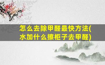怎么去除甲醛最快方法(水加什么擦柜子去甲醛)