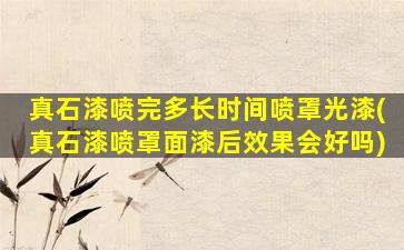 真石漆喷完多长时间喷罩光漆(真石漆喷罩面漆后效果会好吗)
