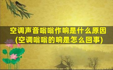 空调声音嗡嗡作响是什么原因(空调嗡嗡的响是怎么回事)