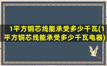 1平方铜芯线能承受多少千瓦(1平方铜芯线能承受多少千瓦电器)