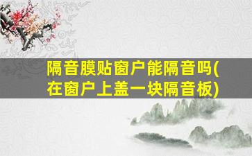 隔音膜贴窗户能隔音吗(在窗户上盖一块隔音板)