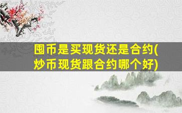 囤币是买现货还是合约(炒币现货跟合约哪个好)