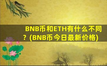 BNB币和ETH有什么不同？(BNB币今日最新价格)