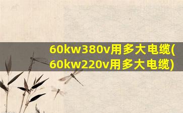 60kw380v用多大电缆(60kw220v用多大电缆)