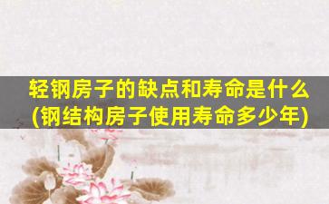 轻钢房子的缺点和寿命是什么(钢结构房子使用寿命多少年)