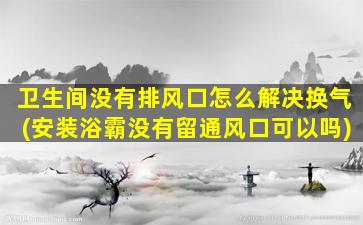 卫生间没有排风口怎么解决换气(安装浴霸没有留通风口可以吗)