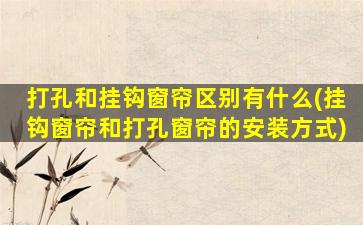 打孔和挂钩窗帘区别有什么(挂钩窗帘和打孔窗帘的安装方式)