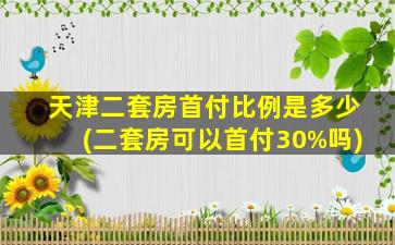 天津二套房首付比例是多少(二套房可以首付30%吗)